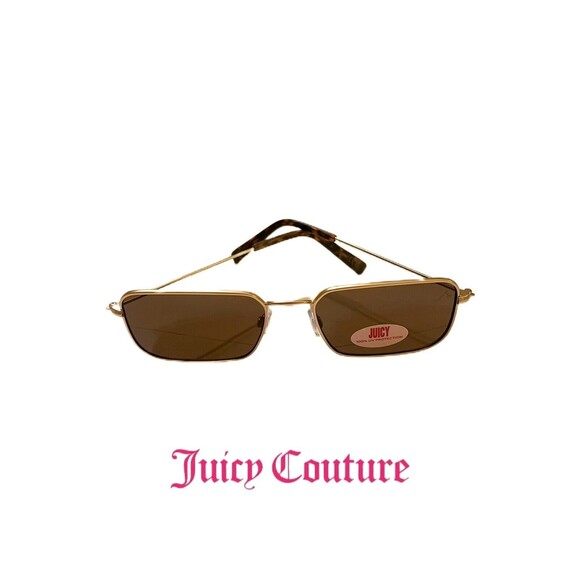 "Juicy Couture" Women's Aviator Sunglasses Brown Lens Gold Tone Frame NWT - Picture 4 of 4